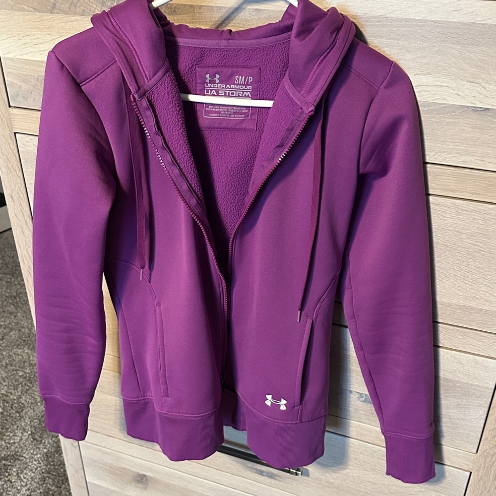 Under Armour Magenta Full-Zip Hoodie